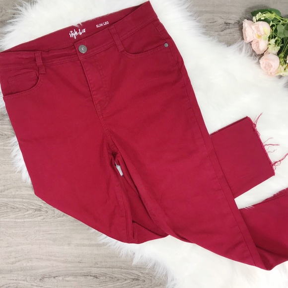 Style & Co. Denim - STYLE & CO Raw Hem Crop High Rise Jeans
